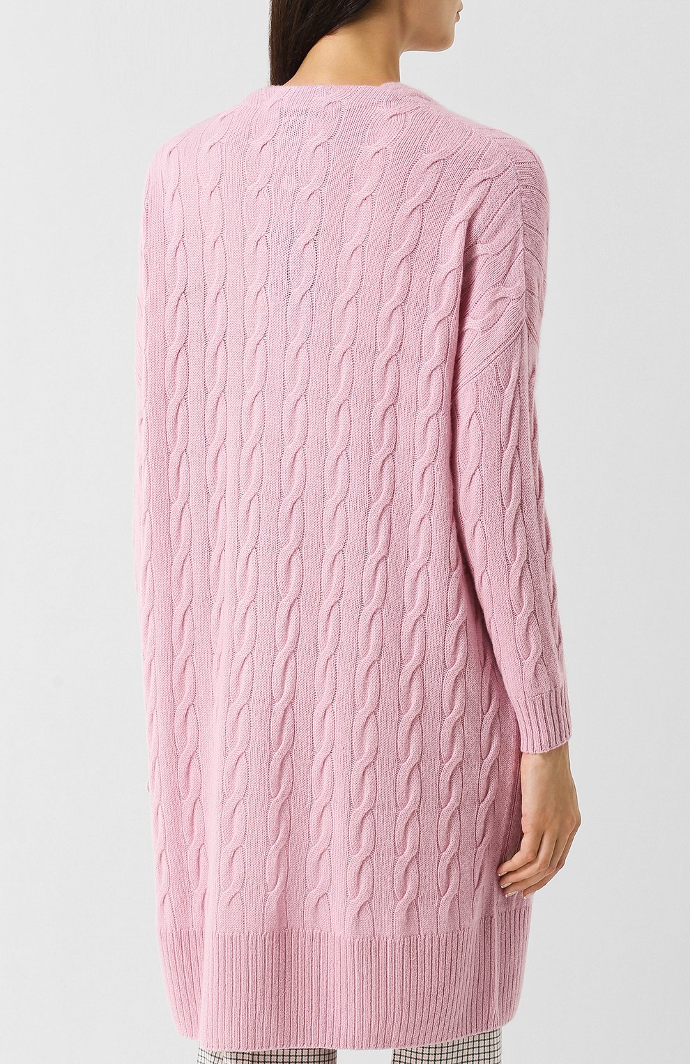 Однотонный кашемировый кардиган фактурной вязки RALPH LAUREN, арт. 290615165, фото 4