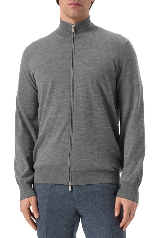 Кардиган из шерсти и кашемира Brunello Cucinelli M2400106 Серый  M2400106 Фото 3