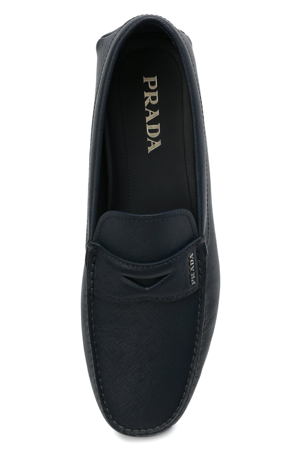 Кожаные мокасины PRADA синего цвета по цене 77000 руб., арт. 2DD158-053-F0216-U00I, фото 5 Кожаные мокасины PRADA, арт. 2DD158-053-F0216-U00I, фото 5