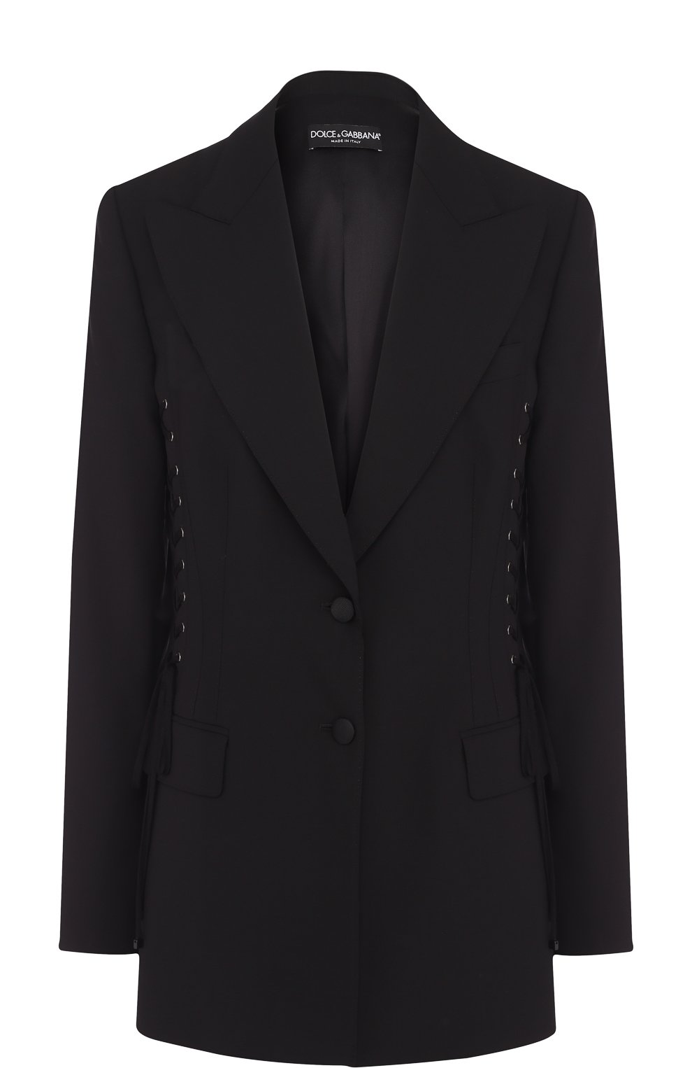 Однотонный шерстяной жакет со шнуровкой DOLCE & GABBANA, арт. F294MT/FUBEH, фото 1