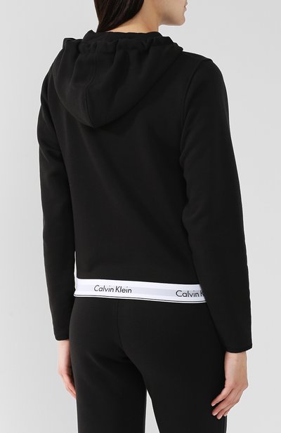 Хлопковый кардиган на молнии с капюшоном CALVIN KLEIN, арт. QS5667E, фото 4