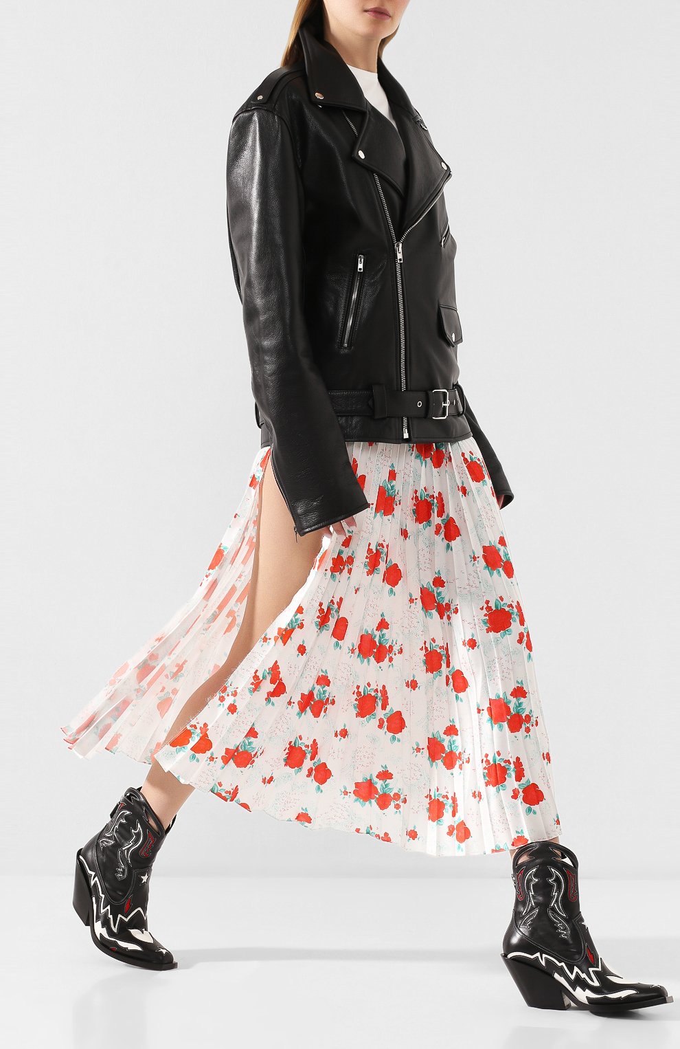 Юбка-миди VETEMENTS, арт. SS20SK288 2601/W/RED/WHITE FL0WERS, фото 2