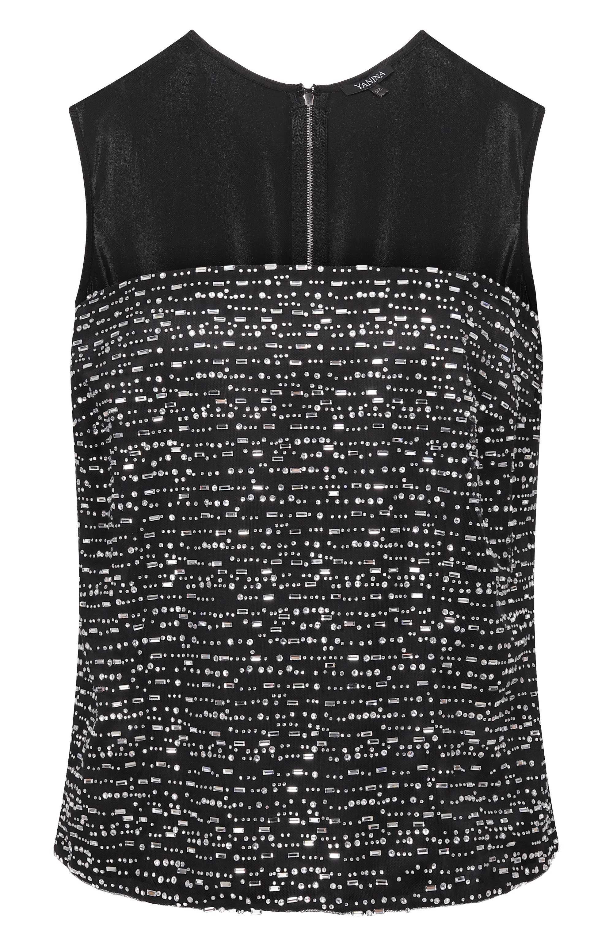 Атласный топ с отделкой стразами YANINA, арт. T-3091D, фото 1