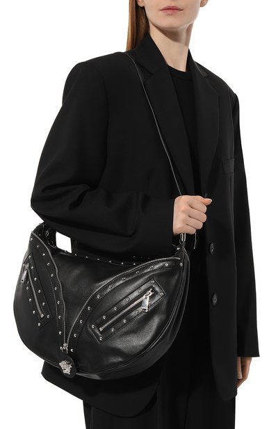 Сумка repeat VERSACE черного цвета по цене 242000 руб., арт. 1007679/1A07089, фото 2 Сумка repeat VERSACE, арт. 1007679/1A07089, фото 2