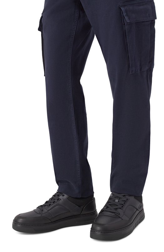 Кожаные кеды Emporio Armani EM002855/AF18018 Чёрный  EM002855/AF18018 Фото 3