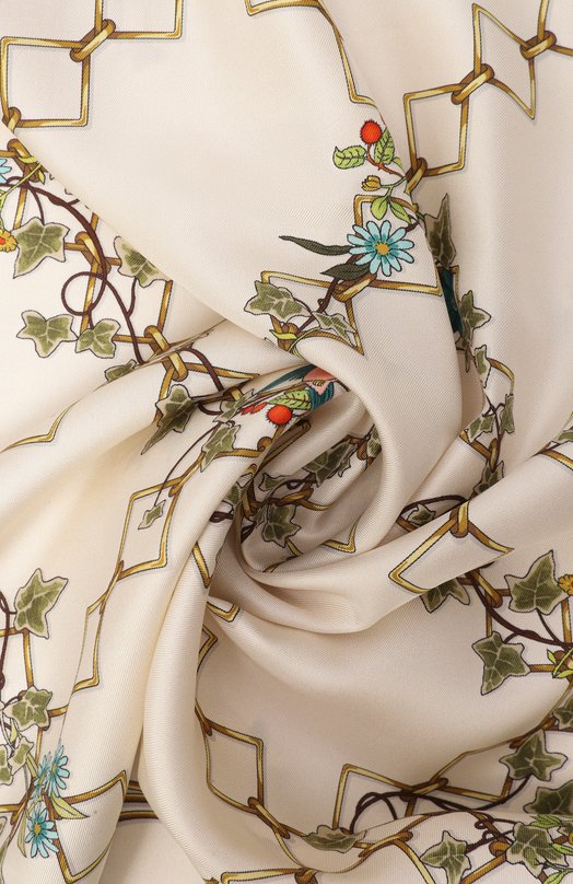 Шелковый платок Gucci 777353/3G001 Кремовый  777353/3G001 Фото 3