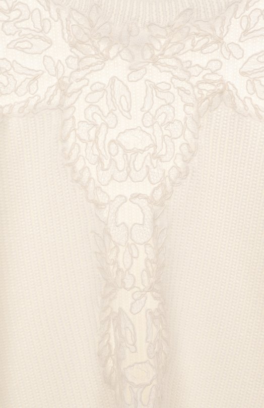 Хлопковый свитер Elie Saab T0154 Белый  T0154 Фото 6