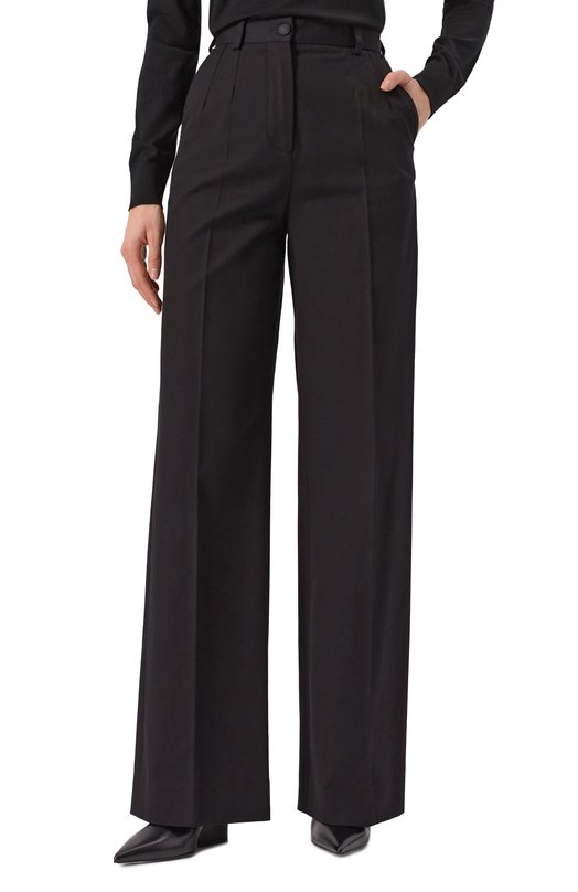 Хлопковые брюки Dolce & Gabbana FTC20T/GDCDD Чёрный  FTC20T/GDCDD Фото 3