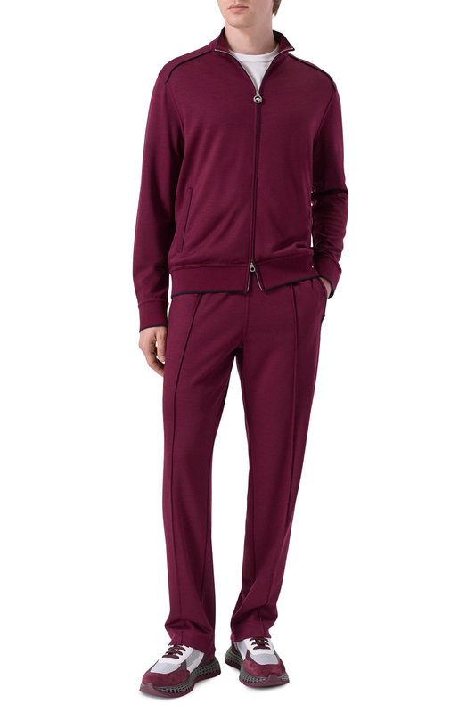 Шерстяной кардиган Stefano Ricci K909049R31/T25302/60-62 Бордовый  K909049R31/T25302/60-62 Фото 2