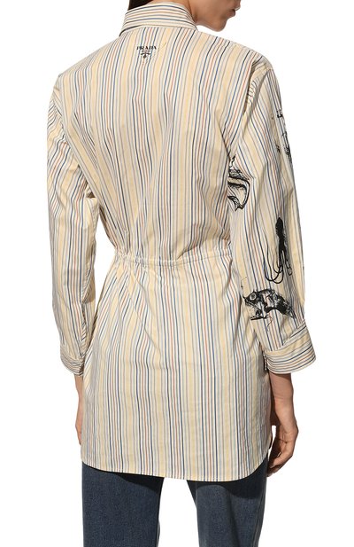 Хлопковая рубашка PRADA, арт. P458F-10M5-F0013-221, фото 4