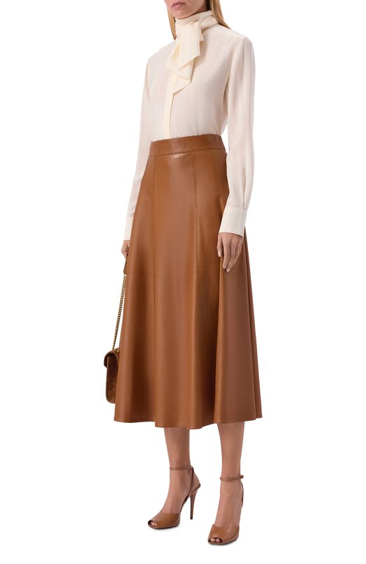 Кожаные туфли La Scandale 110 Saint Laurent 806048/AACSQ Бежевый  806048/AACSQ Фото 3