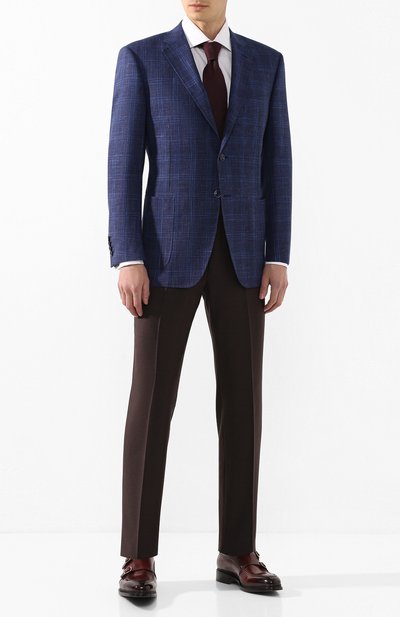 Пиджак из смеси шерсти и шелка CANALI синего цвета по цене 187500 руб., арт. 23291/BF01052/116, фото 2 Пиджак из смеси шерсти и шелка CANALI, арт. 23291/BF01052/116, фото 2