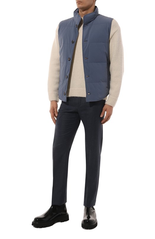 Пуховый жилет Brunello Cucinelli MM4031852 Синий  MM4031852 Фото 2
