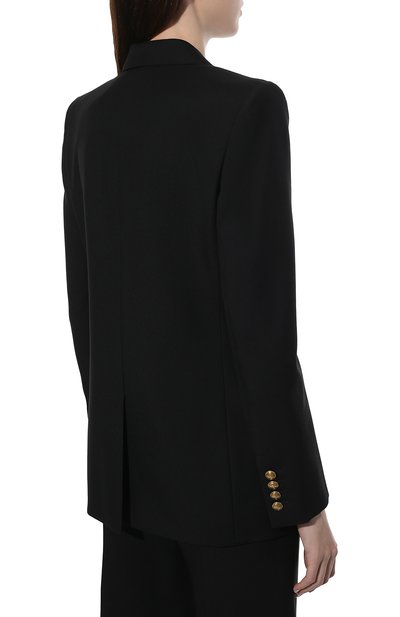 Шерстяной жакет SAINT LAURENT черного цвета по цене 277500 руб., арт. 654667/Y404W, фото 4 Шерстяной жакет SAINT LAURENT, арт. 654667/Y404W, фото 4