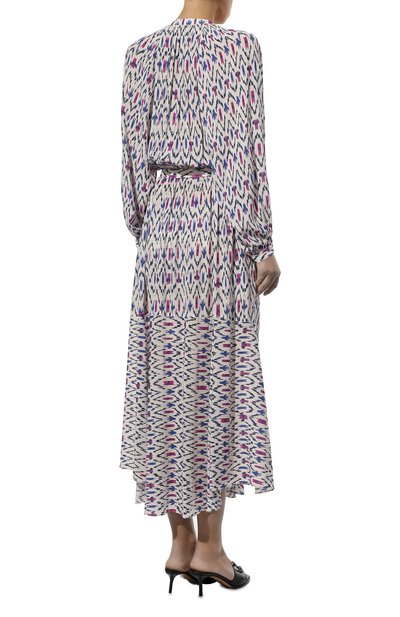 Платье из вискозы ISABEL MARANT ETOILE кремового цвета по цене 69950 руб., арт. R02113-22P029E/ARBELA, фото 4 Платье из вискозы ISABEL MARANT ETOILE, арт. R02113-22P029E/ARBELA, фото 4