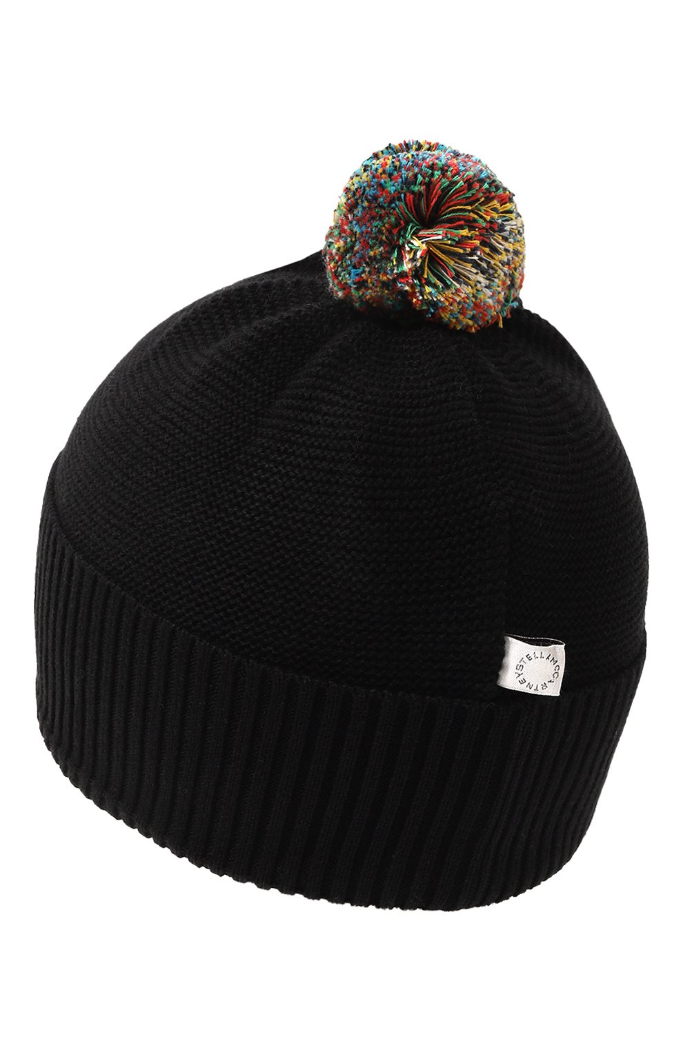 Хлопковая шапка STELLA MCCARTNEY черного цвета по цене 7940 руб., арт. TT0557, фото 2 Хлопковая шапка STELLA MCCARTNEY, арт. TT0557, фото 2