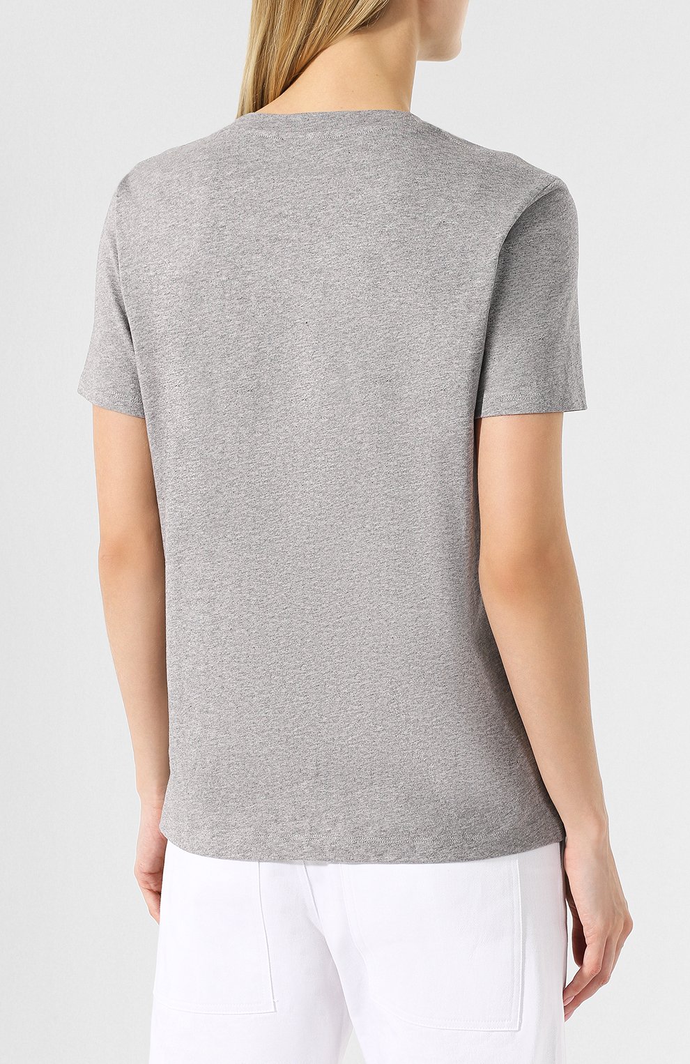 Хлопковая футболка ACNE STUDIOS светло-серого цвета по цене 17100 руб., арт. AL0038, фото 4 Хлопковая футболка ACNE STUDIOS, арт. AL0038, фото 4