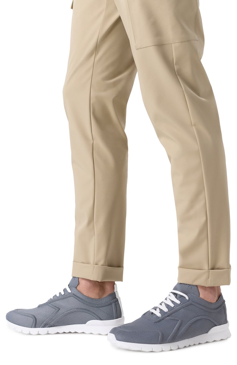 Мужские текстильные кроссовки KITON серого цвета, арт. USSA117N010630404 | Фото 3 (Материал сплава: Проставлено; Материал внешний: Текстиль; Материал внутренний: Натуральная кожа; Драгоценные камни: Проставлено; Подошва: Массивная; Кросс-КТ: Низкие; Материал утеплителя: Без утеплителя; Стили: Классический)