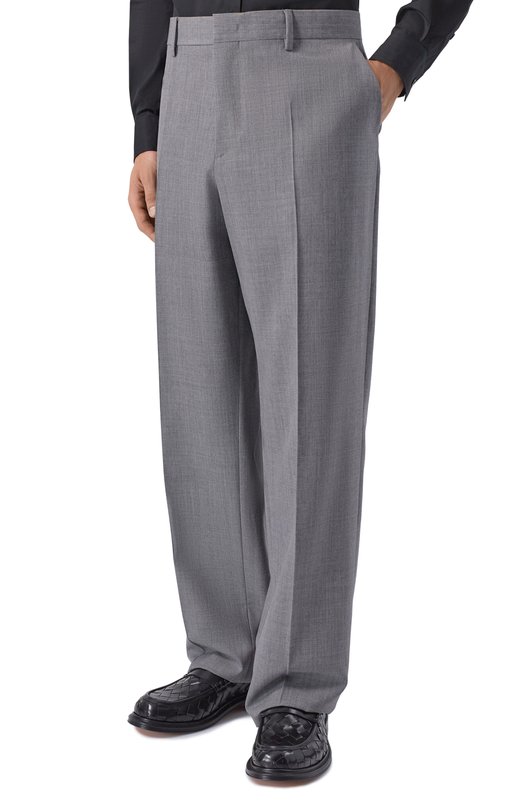 Шерстяные брюки Moschino V0319/0222 Серый  V0319/0222 Фото 3