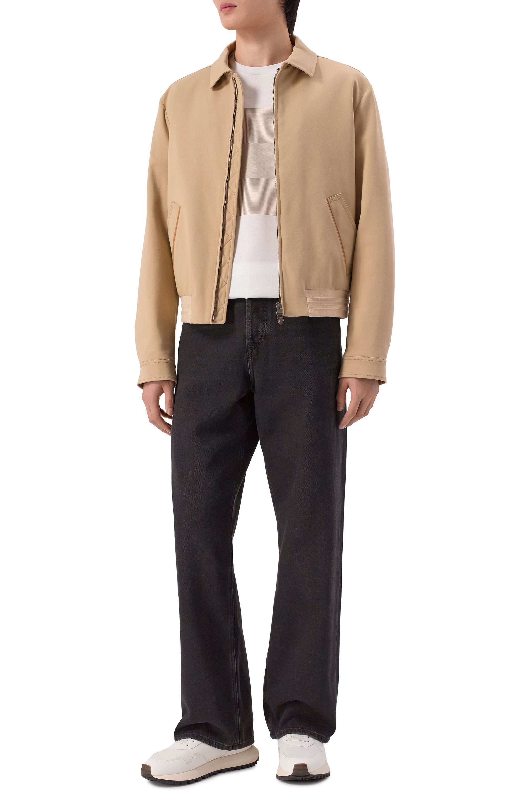 Хлопковая футболка PAUL&SHARK бежевого цвета по цене 26650 руб., арт. 26411020_001, фото 2 Хлопковая футболка PAUL&SHARK, арт. 26411020_001, фото 2