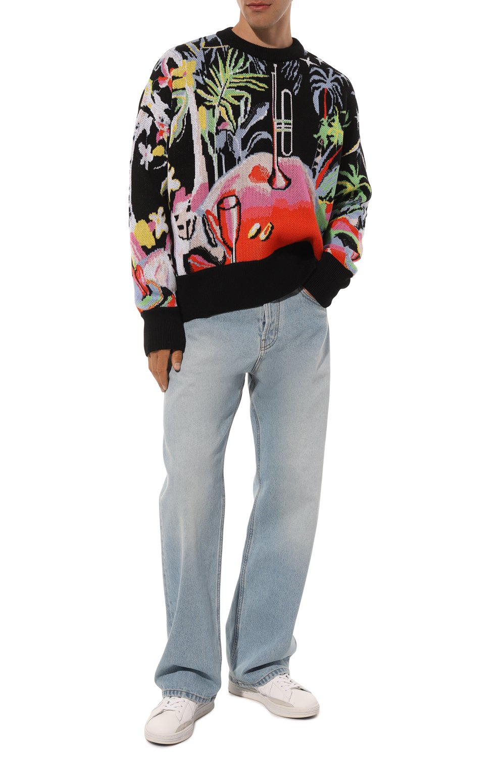 Свитер из хлопка и шерсти PALM ANGELS, арт. PMHE053E23KNI0031084, фото 2