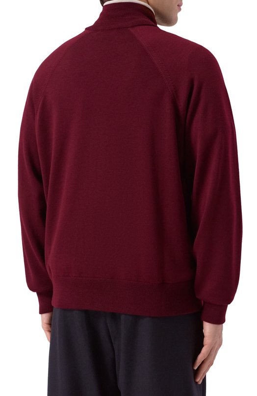Шерстяной кардиган Jil Sander J22HP0040-J14782 Бордовый  J22HP0040-J14782 Фото 4