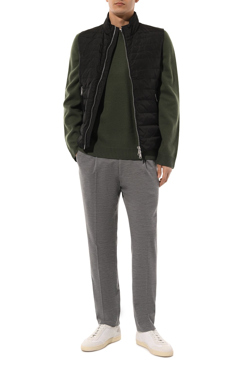 Брюки из шерсти и хлопка CORNELIANI светло-серого цвета по цене 52750 руб., арт. 934L19-9318800, фото 2 Брюки из шерсти и хлопка CORNELIANI, арт. 934L19-9318800, фото 2