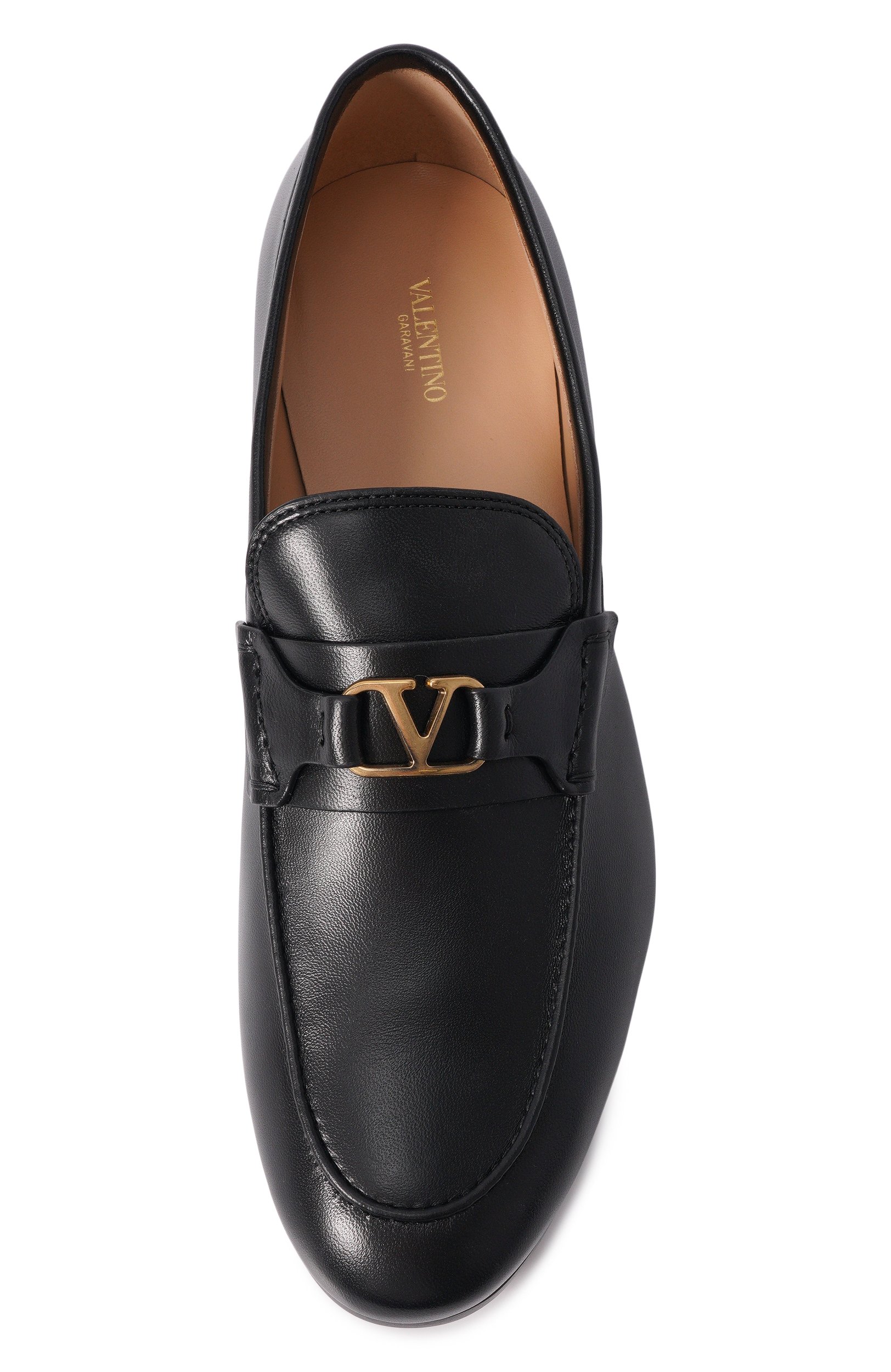 Кожаные лоферы vlogo VALENTINO черного цвета по цене 113000 руб., арт. 9W2S0QD5/EJC, фото 6 Кожаные лоферы vlogo VALENTINO, арт. 9W2S0QD5/EJC, фото 6