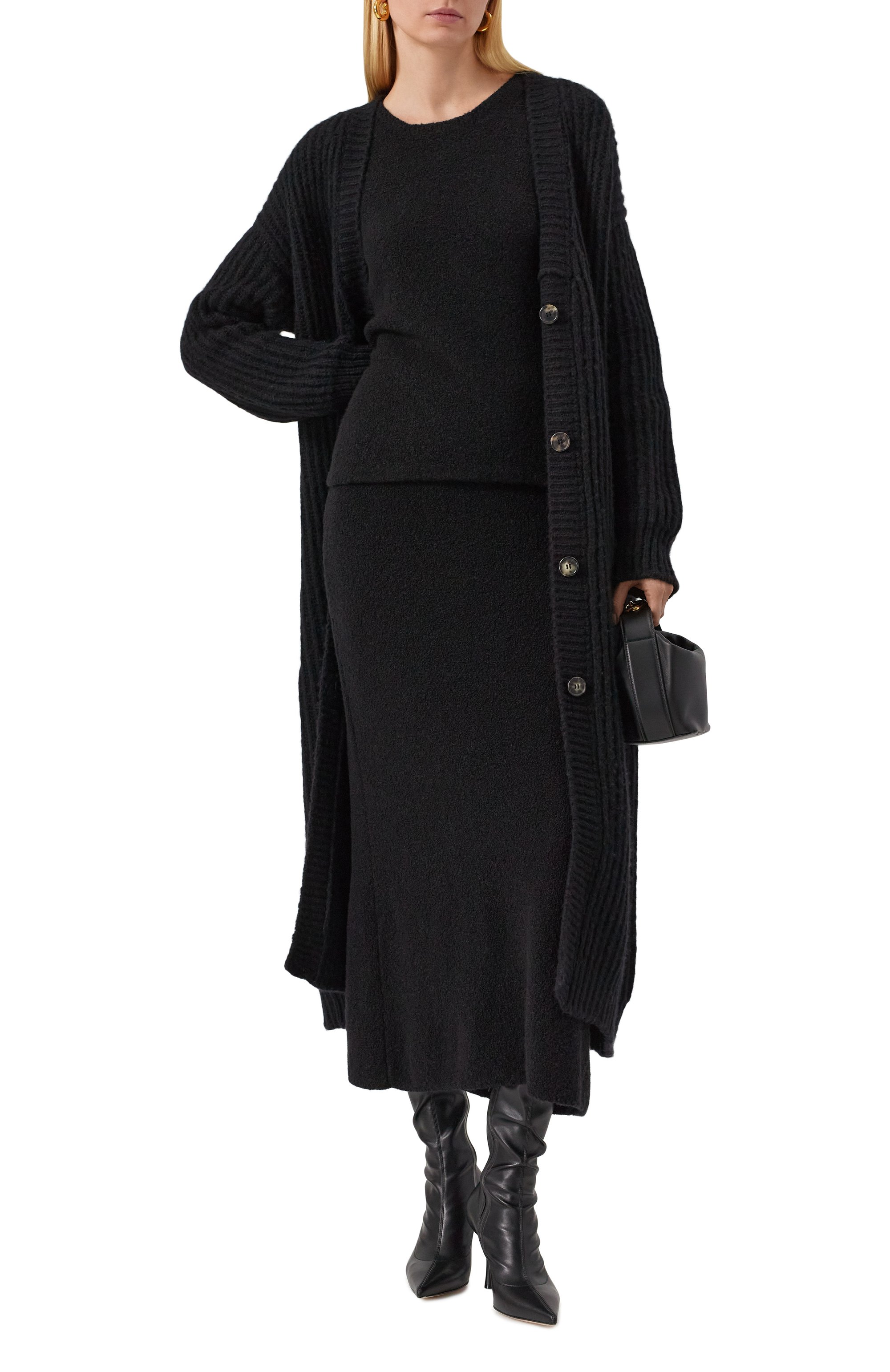 Кашемировая юбка MVST черного цвета по цене 156500 руб., арт. MUW121, фото 2 Кашемировая юбка MVST, арт. MUW121, фото 2