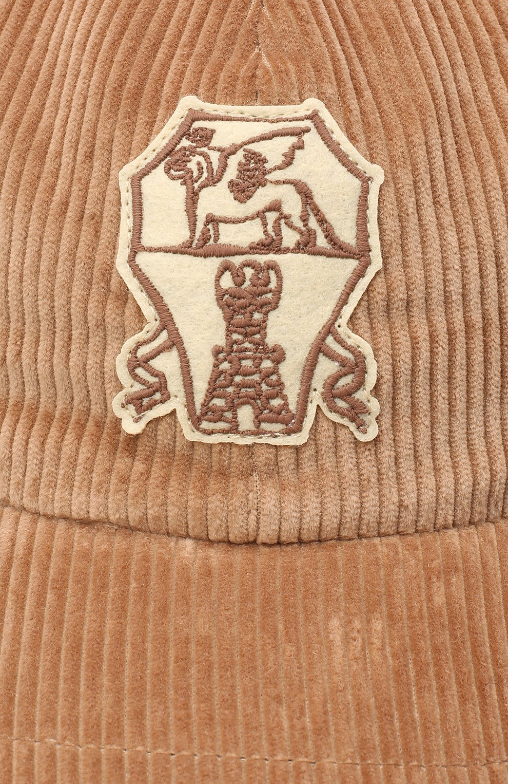 Вельветовая бейсболка BRUNELLO CUCINELLI бежевого цвета по цене 33100 руб., арт. BE233W307B, фото 3 Вельветовая бейсболка BRUNELLO CUCINELLI, арт. BE233W307B, фото 3