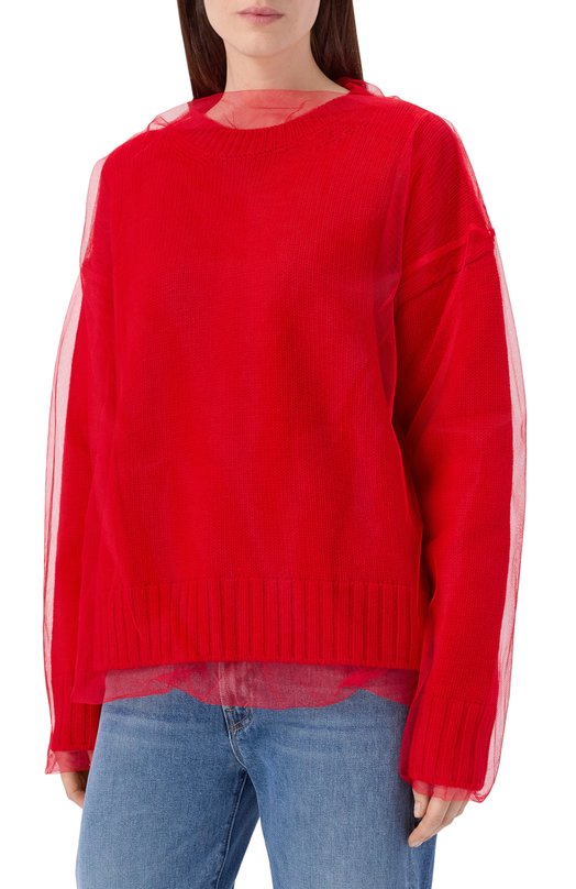 Шерстяной свитер MSGM 3942MDM203/257988 Красный  3942MDM203/257988 Фото 3