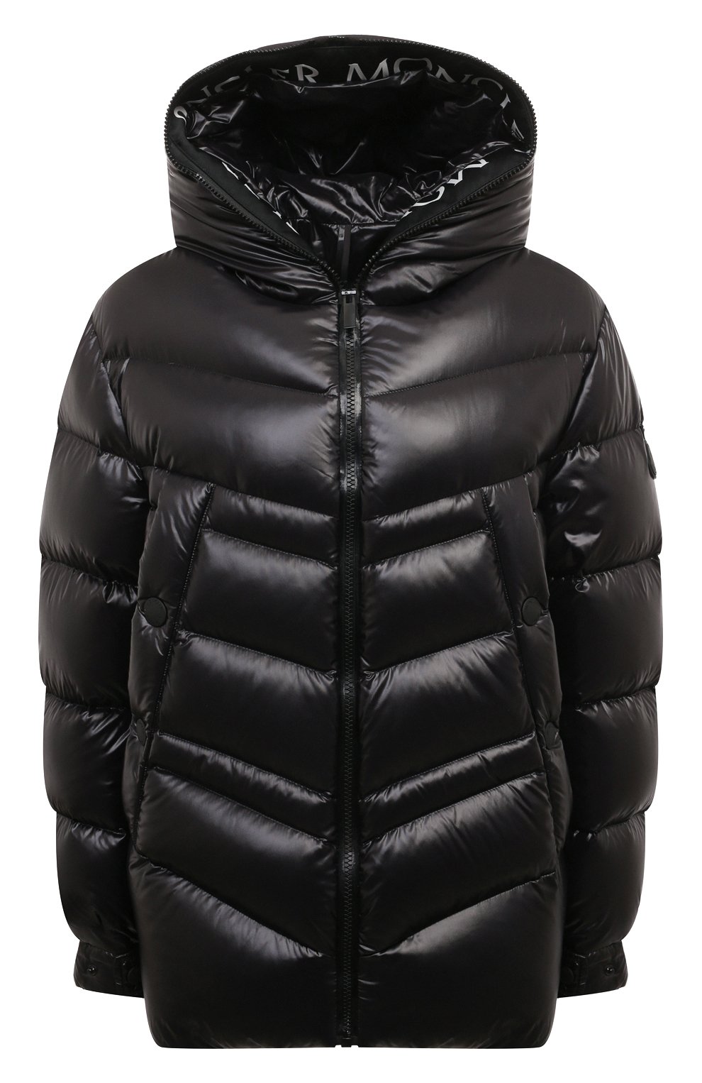 Пуховик morgat MONCLER черного цвета по цене 169500 руб., арт. 1A000-22-68950, фото 1 Пуховик morgat MONCLER, арт. 1A000-22-68950, фото 1