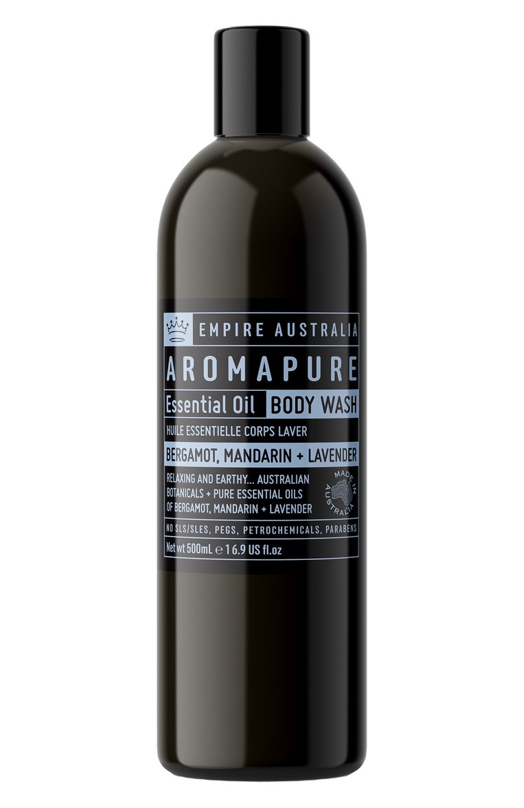 Гель для душа с маслами бергамота, мандарина и лаванды aromapure (500ml) EMPIRE AUSTRALIA бесцветного цвета, арт. 9348119001213 | Фото 1 (Нос: Не проставлено; Региональные ограничения белый список (Axapta Mercury): Не проставлено; Назначение: Для тела; Тип продукта: Гели; Косметика кросс-кт: Уход У)