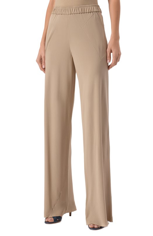 Шелковые брюки Giorgio Armani GW000859/TE10814 Бежевый  GW000859/TE10814 Фото 3