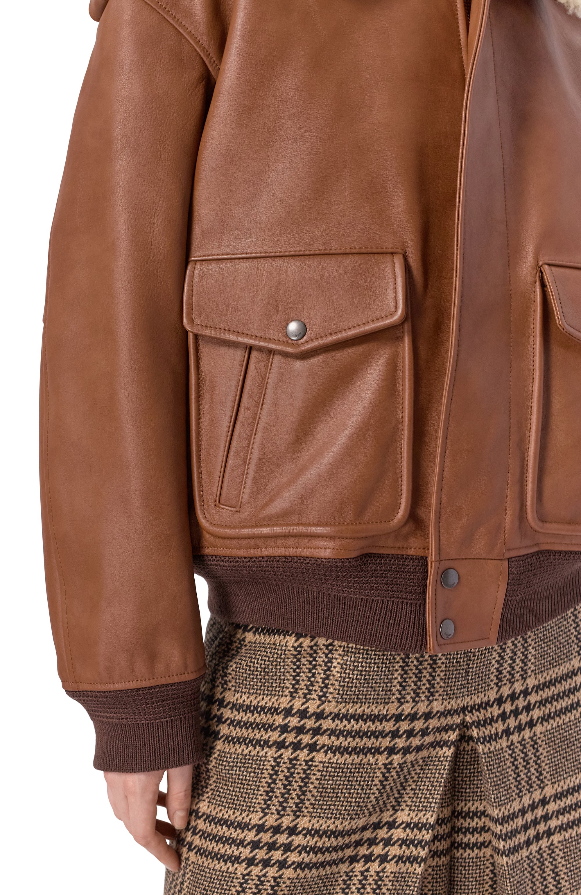 Кожаный бомбер SAINT LAURENT, арт. 843525/YCTE2, фото 5