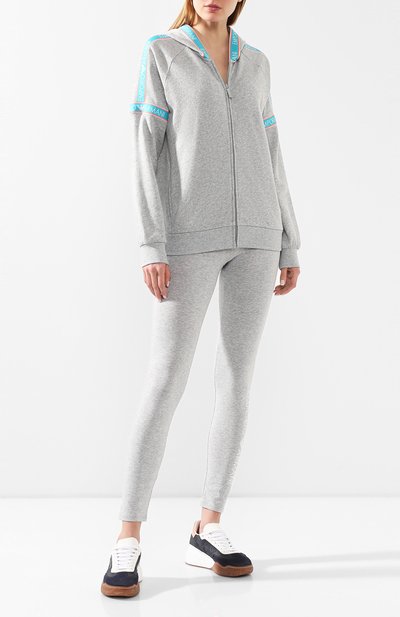 Хлопковые легинсы EMPORIO ARMANI серого цвета по цене 8995 руб., арт. 164162/0P317, фото 2 Хлопковые легинсы EMPORIO ARMANI, арт. 164162/0P317, фото 2