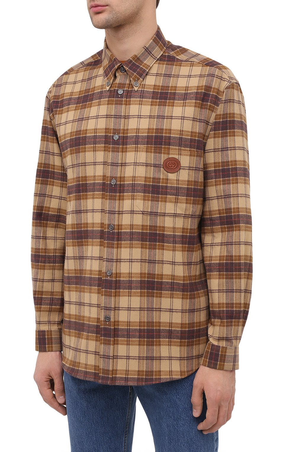 Хлопковая рубашка GUCCI, арт. 629755/Z8AK2, фото 3