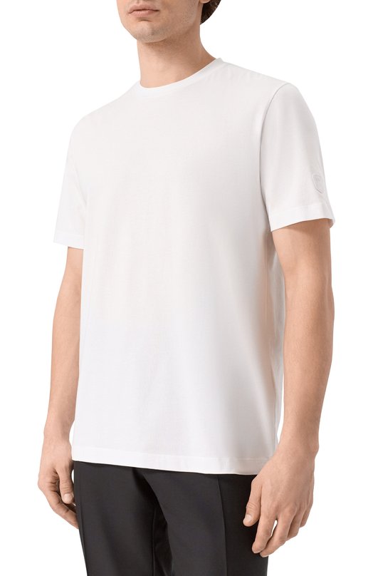 Хлопковая футболка Corneliani 27G586/2725028 Белый  27G586/2725028 Фото 3