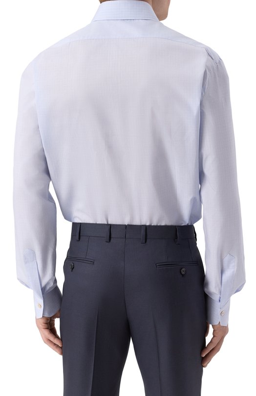 Хлопковая сорочка Kiton UCIH0929505 Голубой  UCIH0929505 Фото 4