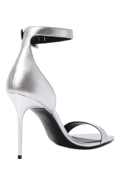 Кожаные босоножки anthem 95 BALMAIN серебряного цвета по цене 115000 руб., арт. GN4UH184/LNLA, фото 5 Кожаные босоножки anthem 95 BALMAIN, арт. GN4UH184/LNLA, фото 5