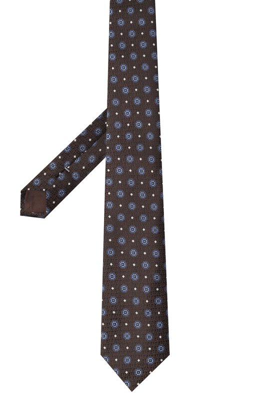 Шелковый галстук Canali 18/HJ04420 Коричневый  18/HJ04420 Фото 3