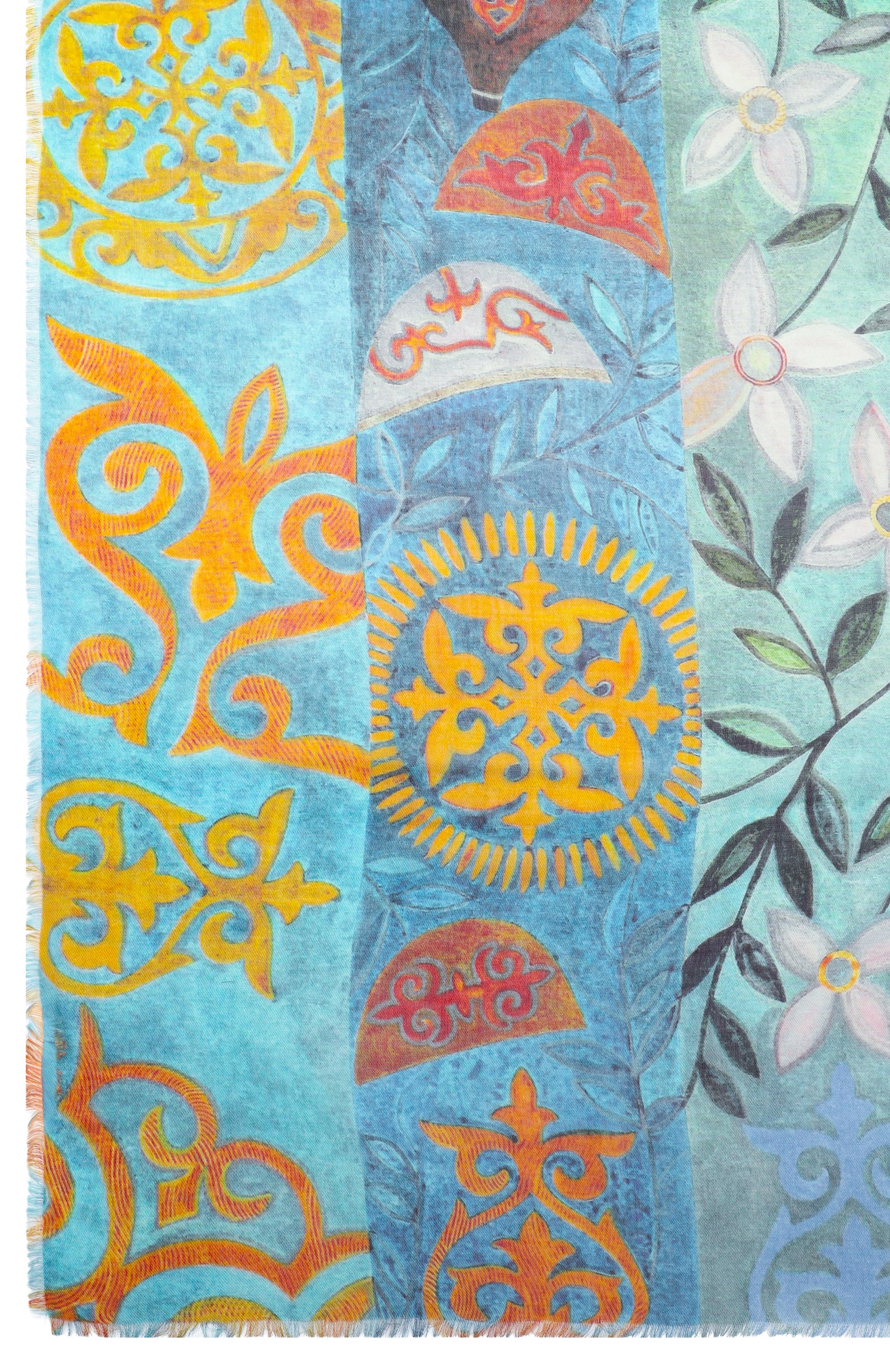 Шаль праздник весны из кашемира и шерсти GOURJI, арт. 91150255/442191117, фото 4