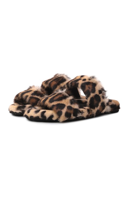 Шлепанцы из козлика Dolce & Gabbana CQ0712/A0081 Леопардовый CQ0712/A0081