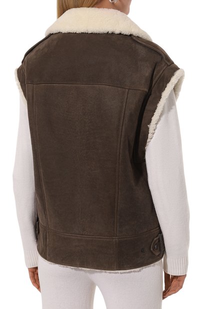 Жилет из овчины BRUNELLO CUCINELLI, арт. MPMGL7940P, фото 4