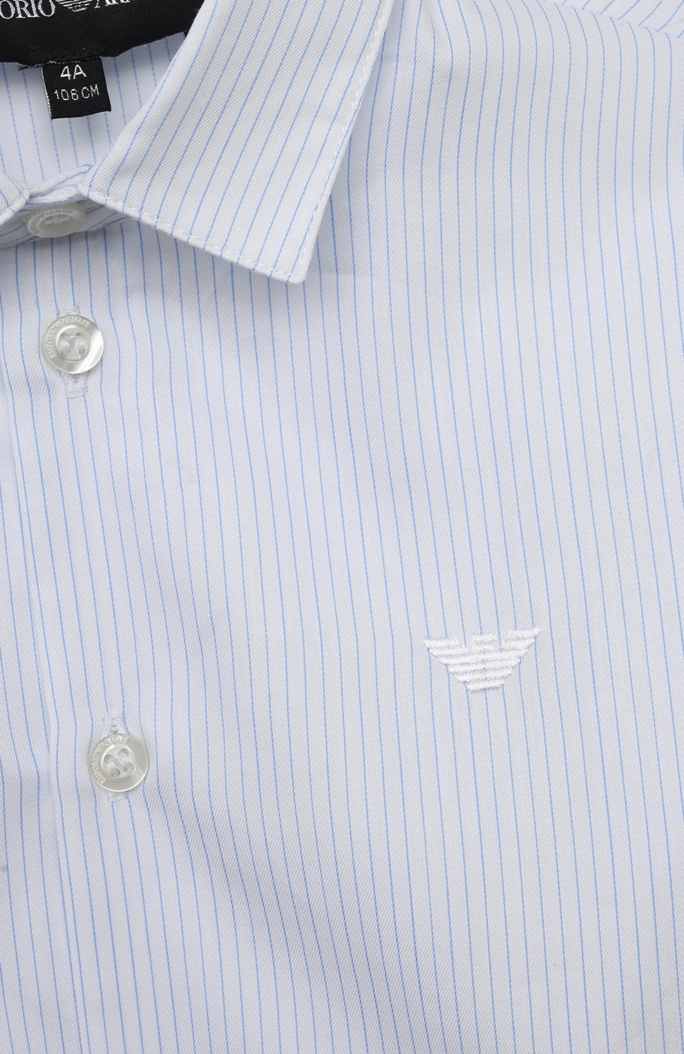 Хлопковая рубашка EMPORIO ARMANI, арт. 6R4C09/4N7XZ, фото 3