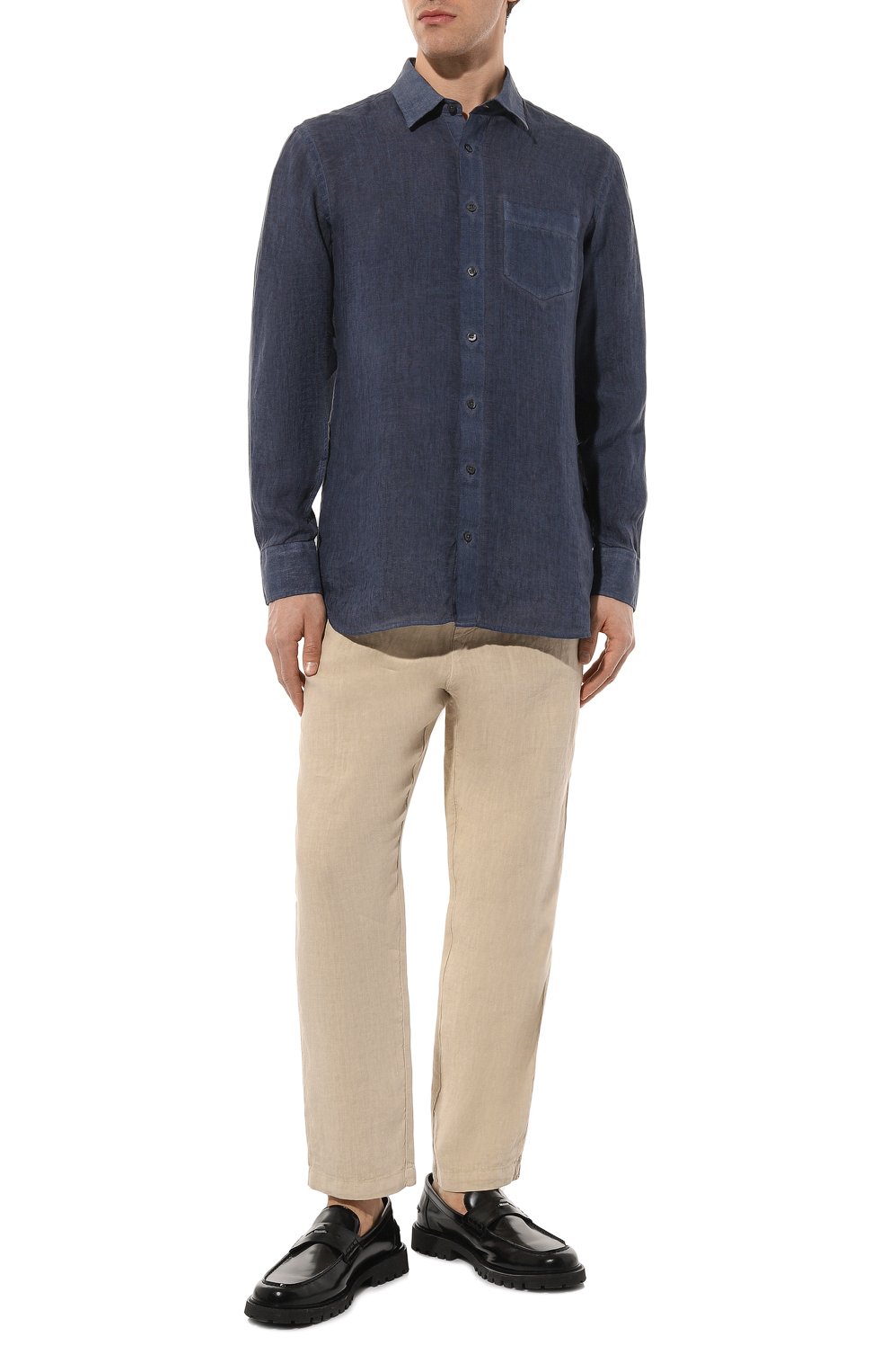 Льняные брюки 120% LINO, арт. 31ALIM29CK/0000253/000, фото 2