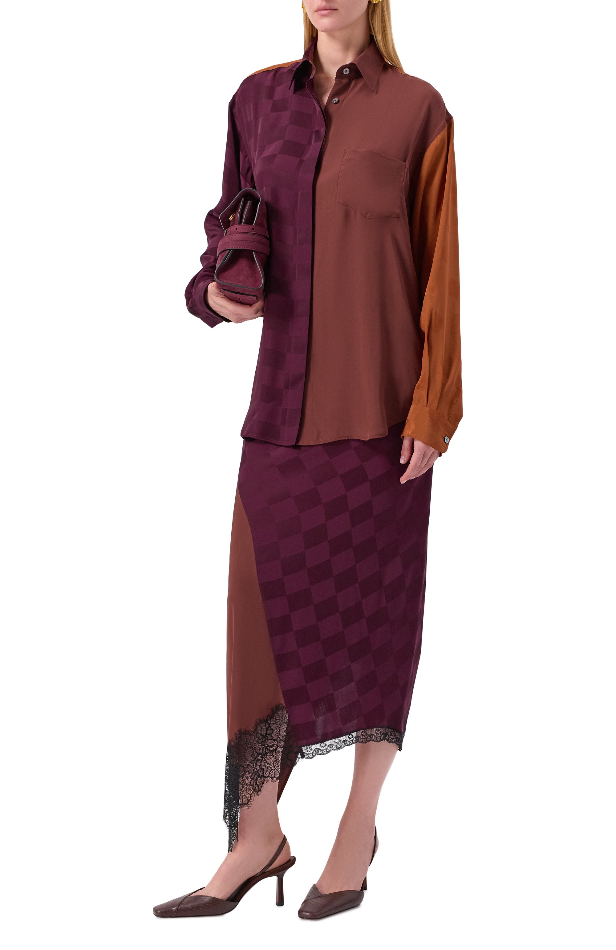 Рубашка из вискозы и шелка MOSCHINO, арт. A0235/5535, фото 2