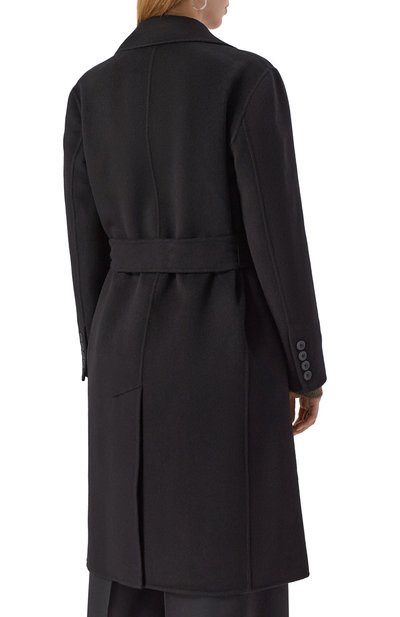 Пальто из кашемира и шерсти MAX MARA STUDIO черного цвета по цене 199500 руб., арт. CANNETI, фото 4 Пальто из кашемира и шерсти MAX MARA STUDIO, арт. CANNETI, фото 4