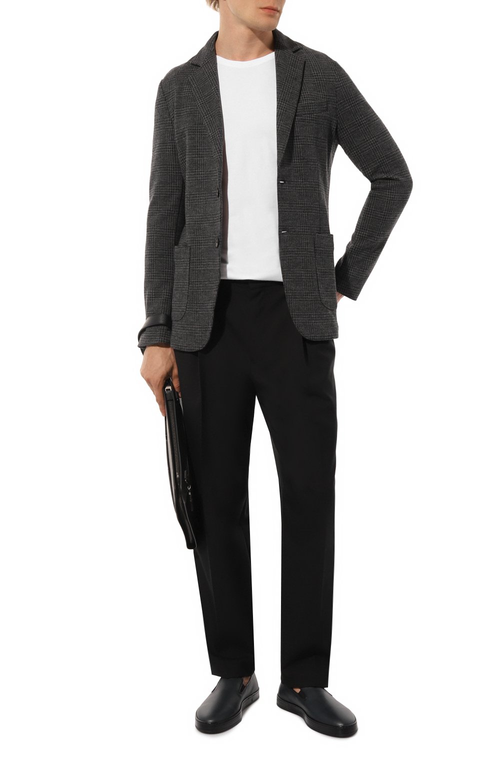 Кожаные слипоны CANALI темно-синего цвета по цене 54900 руб., арт. 611238/RA01017, фото 2 Кожаные слипоны CANALI, арт. 611238/RA01017, фото 2