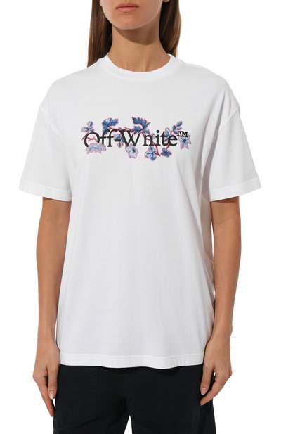 Хлопковая футболка OFF-WHITE, арт. 0WAA089F24JER003, фото 3